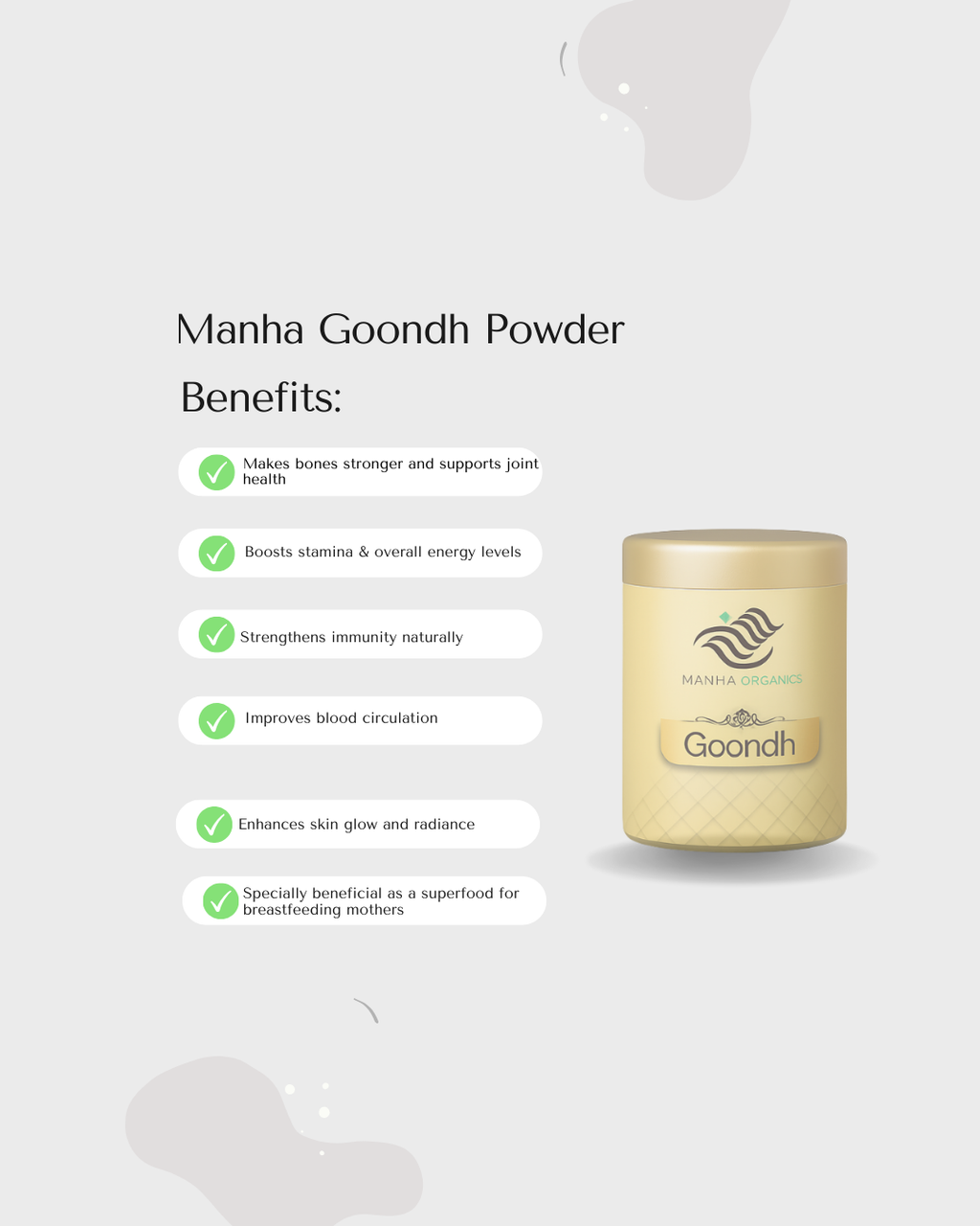 Manha Goondh Powder (No sugar)